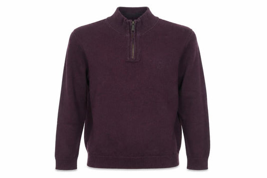 FatFace Men’s Purple Cotton Wool 1/2 Zip Jumper M Regular