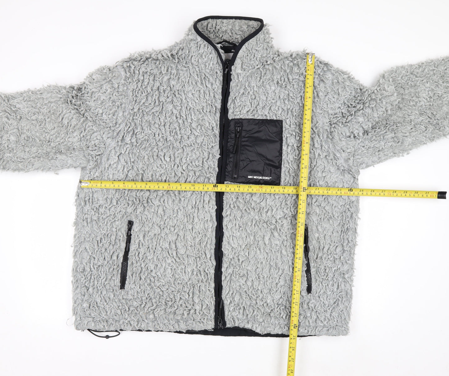 MKI Miyuki Zoku Men’s Grey Full Zip Fleece Sweatshirt Size L