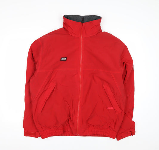 SLAM Men's Red XL Windbreaker Jacket Nylon Waterproof Lined Sportswear