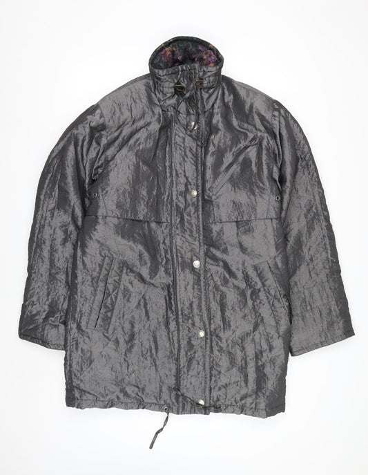 Be In The Current Seen Men's Grey Mid-Length Parka Jacket Size S