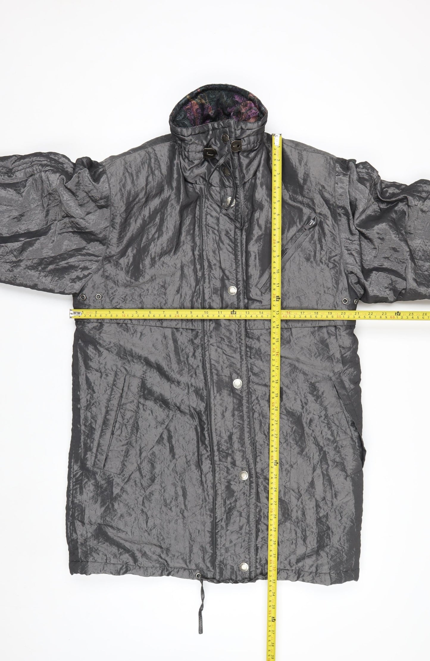 Be In The Current Seen Men's Grey Mid-Length Parka Jacket Size S