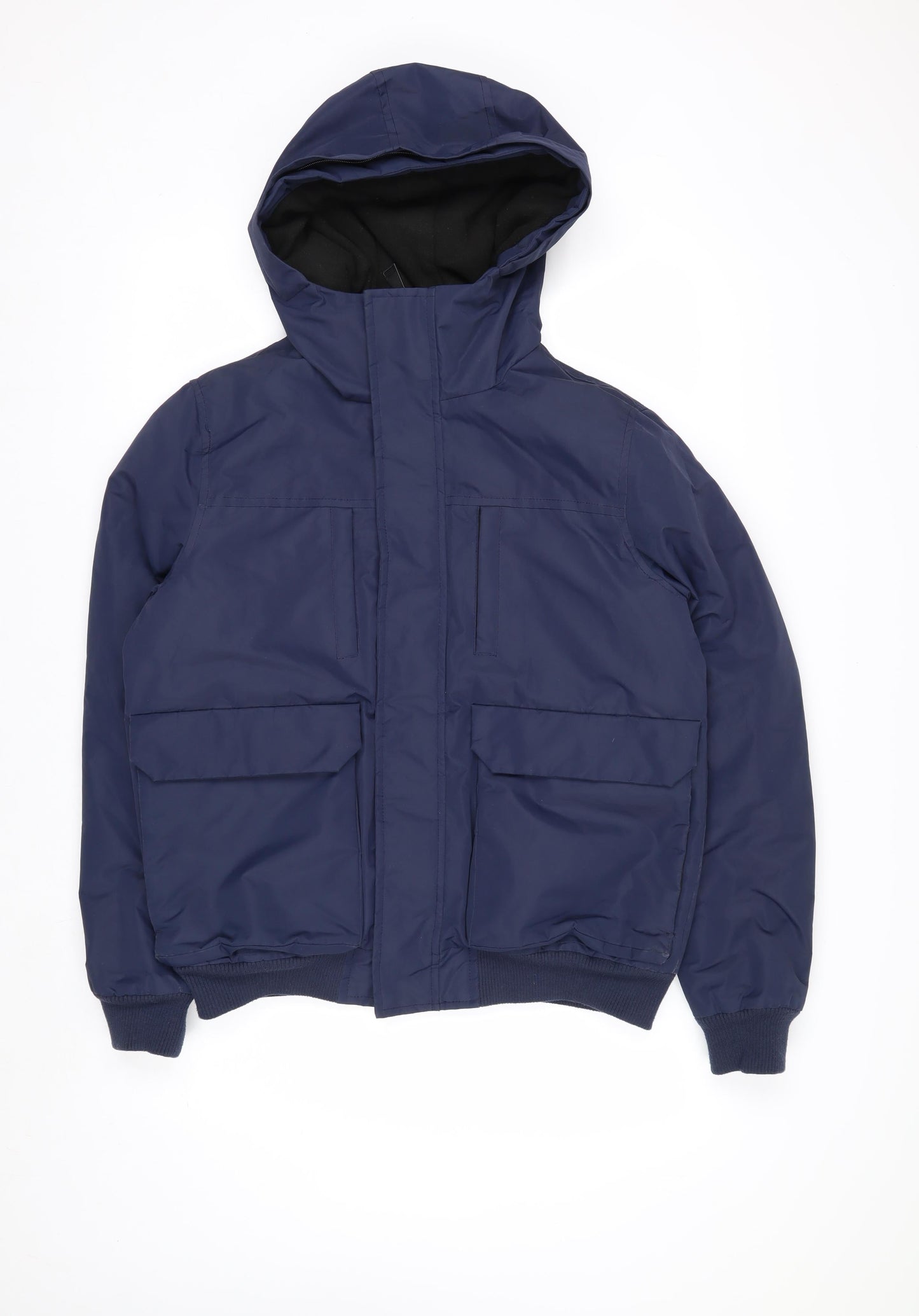 Primark Men’s Blue Hooded Padded Parka Jacket Size S
