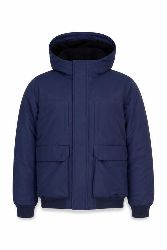 Primark Men’s Blue Hooded Padded Parka Jacket Size S