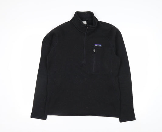 Patagonia Men's Black Fleece 1/2 Zip Pullover Sweatshirt Size M