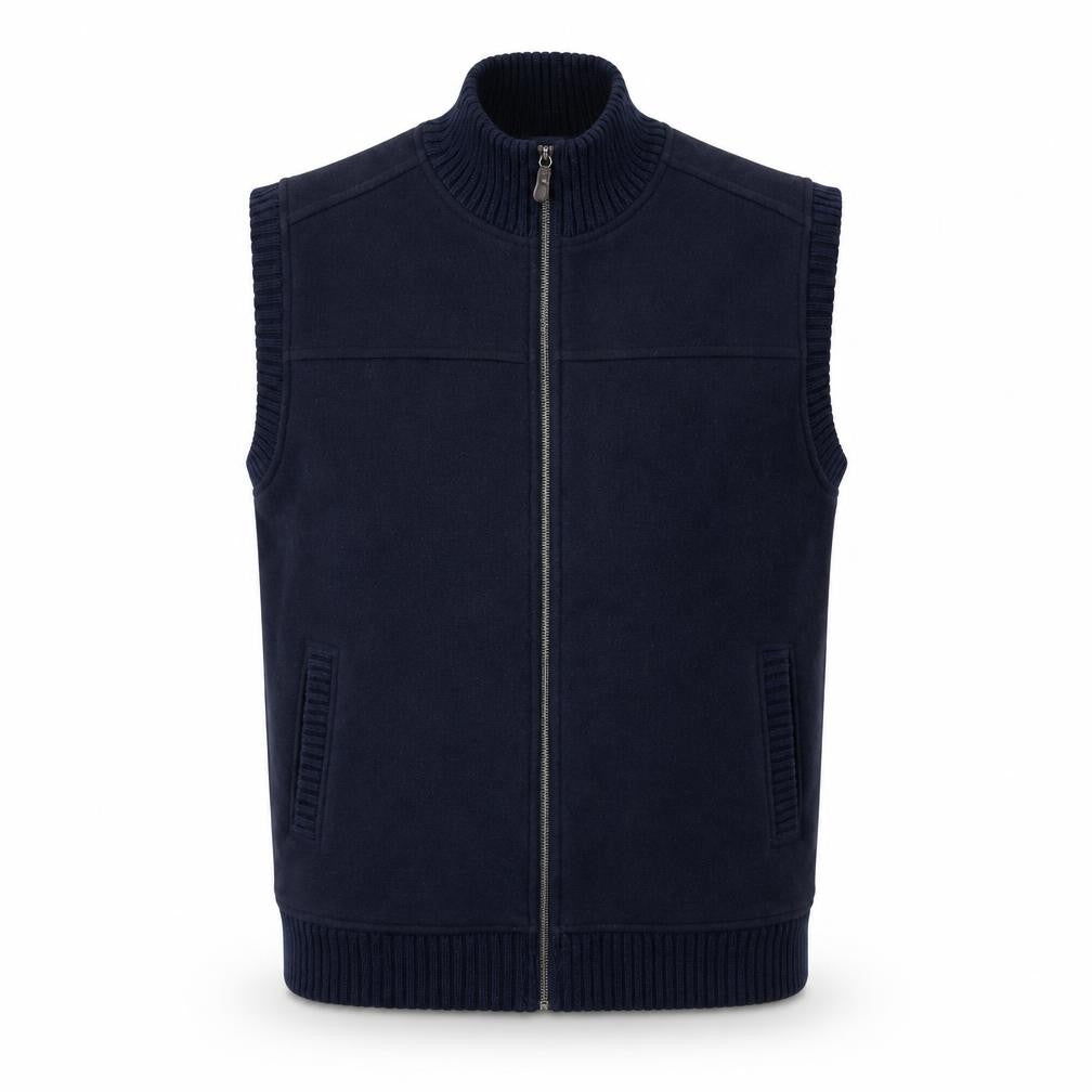 James Pringle Men's Blue Fleece Lined Zip Waistcoat Bodywarmer L