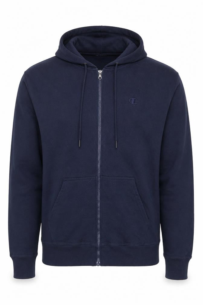 Champion Men's Blue Full Zip Hoodie Size L Sports Fleece