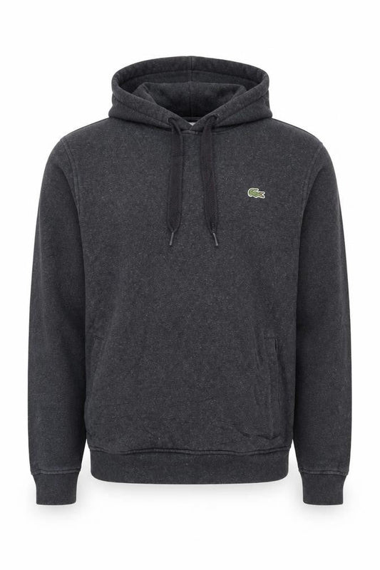 Lacoste Men's Grey Classic Fit Pullover Hoodie Size M