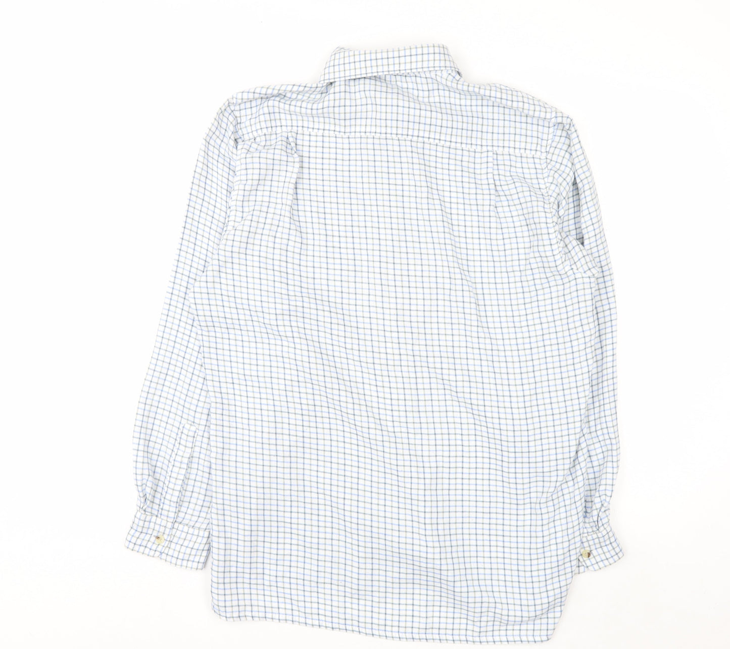 Champion Men's Blue Check Button-Up Long Sleeve Casual Shirt M