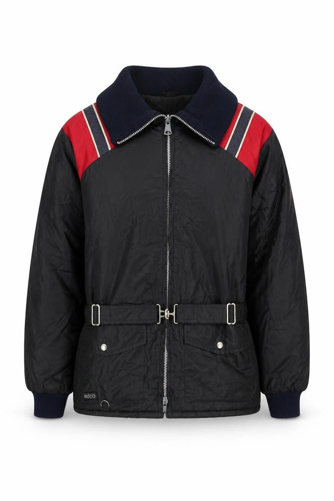 Edco Men's Blue M Puffer Jacket Belted Waterproof Winter Outerwear