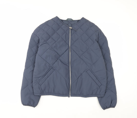 Marks and Spencer Women’s Blue Quilted Full Zip Lightweight Jacket Size 12
