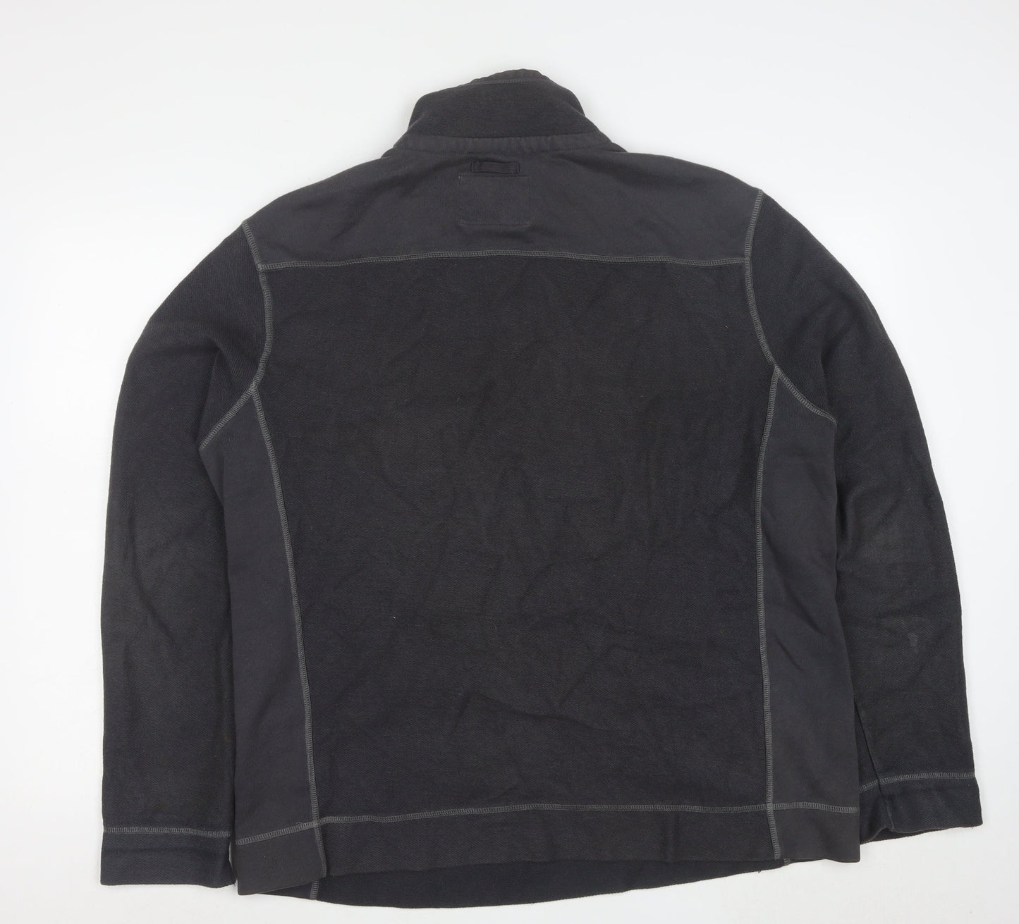 North Coast Men's Black 1/4 Zip Cotton Sweatshirt L
