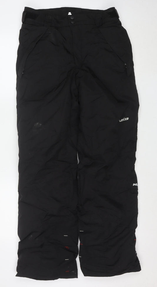 Wedze Men's Black M Ski Snow Pants Insulated Waterproof Trousers