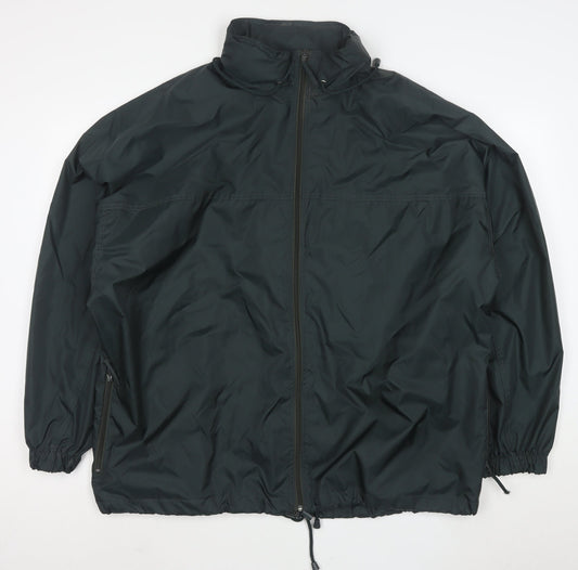 Rodeo Men's Black L Windbreaker Jacket 40in Full Zip Pockets