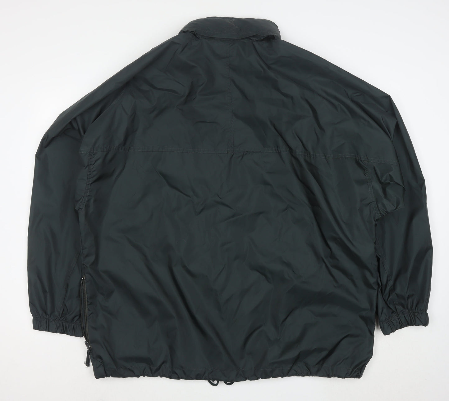 Rodeo Men's Black L Windbreaker Jacket 40in Full Zip Pockets