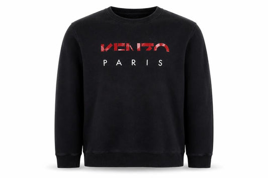 Kenzo Paris Mens Black Medium Crew Neck Logo Sweatshirt