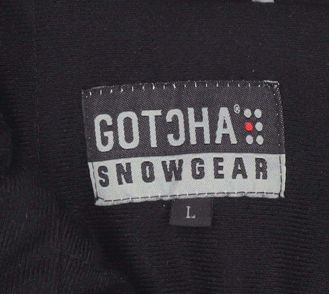 Gotcha Snowgear Men's Grey Hooded Ski Jacket Size L Waterproof