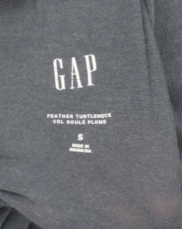 GAP Women's Blue Feather Turtleneck Long Sleeve Top Size S