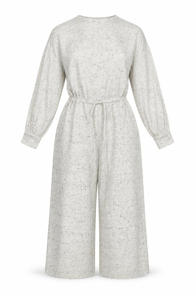 ASOS DESIGN Women’s Ivory Fleck Knit Wide-Leg Jumpsuit UK 10