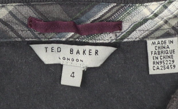 Ted Baker Men's Black Long Sleeve Cotton Polo Shirt Size L