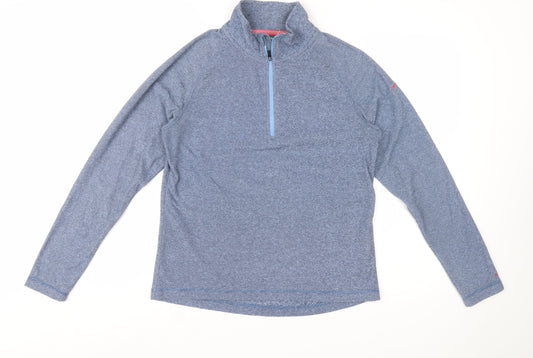 Trespass Women Blue 1/2 Zip Pullover Sweatshirt UK 12 M