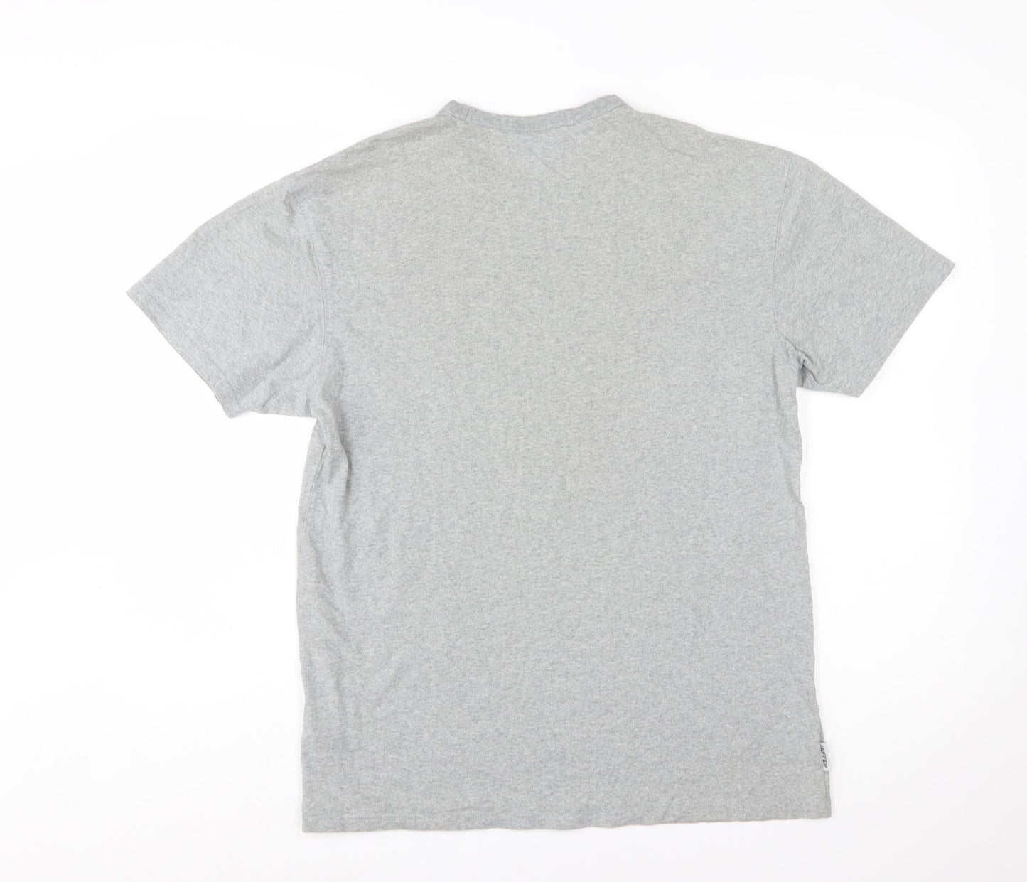Huffer Men's Grey Cotton Crew Neck T-Shirt Size M Classic Fit