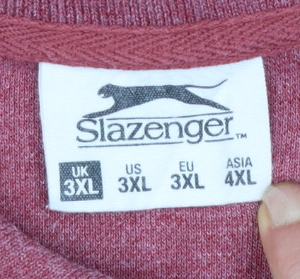 Slazenger Men's Red 3XL Polo Shirt Lightweight Sports Top