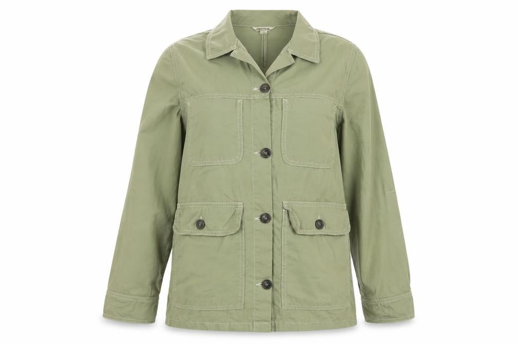 Whistles Women Green S Utility Military Jacket Cotton Casual