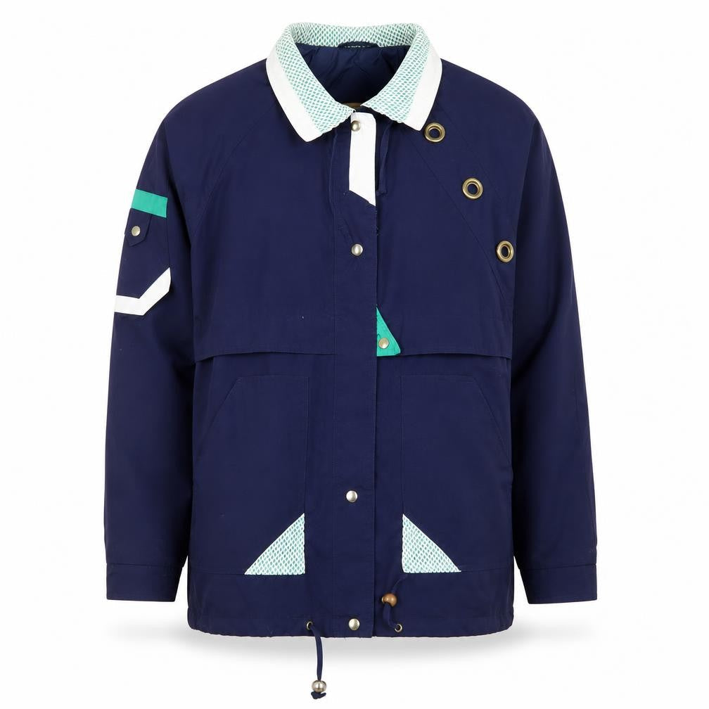 Current Seen Men's Blue Retro Anorak Jacket Size M Mid-Length 80s Style