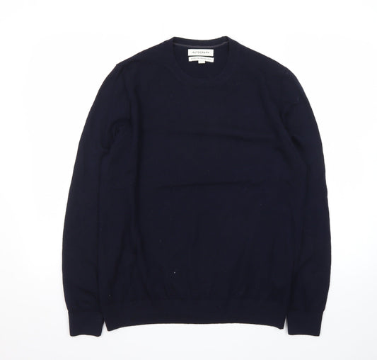 Marks and Spencer Men’s Blue Merino Wool Crew Neck Jumper L