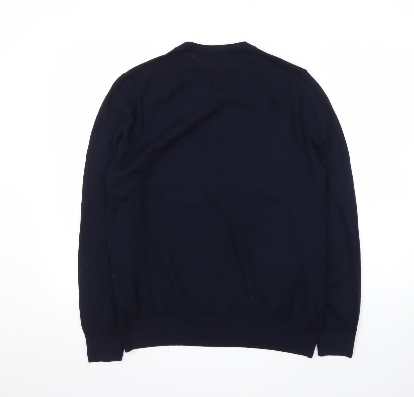 Marks and Spencer Men’s Blue Merino Wool Crew Neck Jumper L