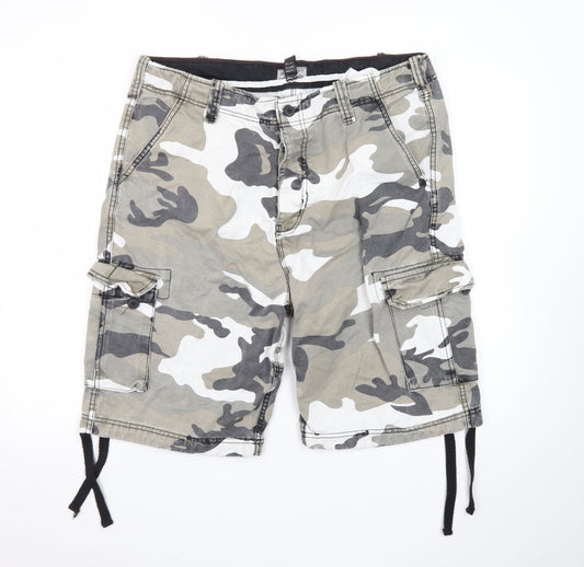 Vintage Shorts Men's Multicoloured Camouflage Cargo Shorts XL
