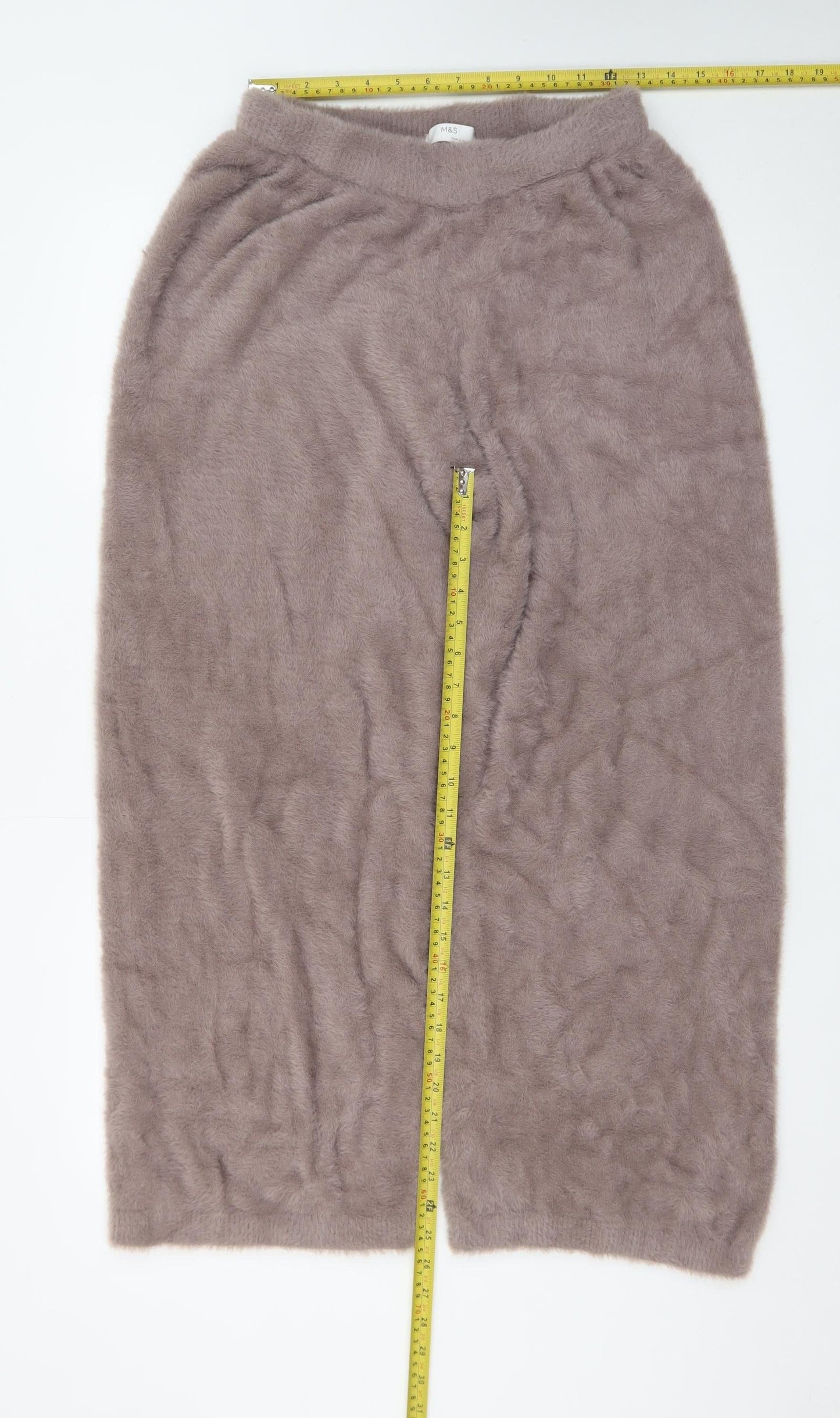 Marks and Spencer Women’s Brown L Fluffy Knit Winter Sweatpants