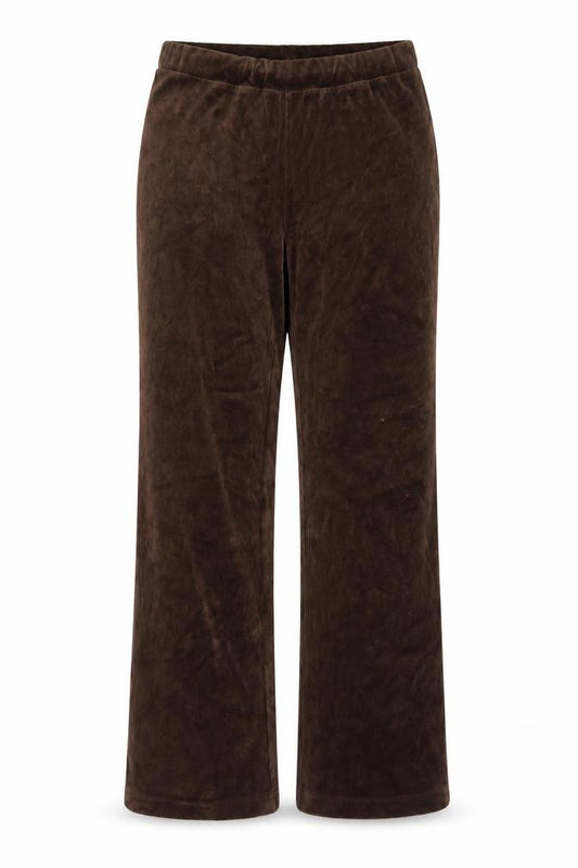 Charter Club Women’s Brown Velour Straight Leg Trousers Size S