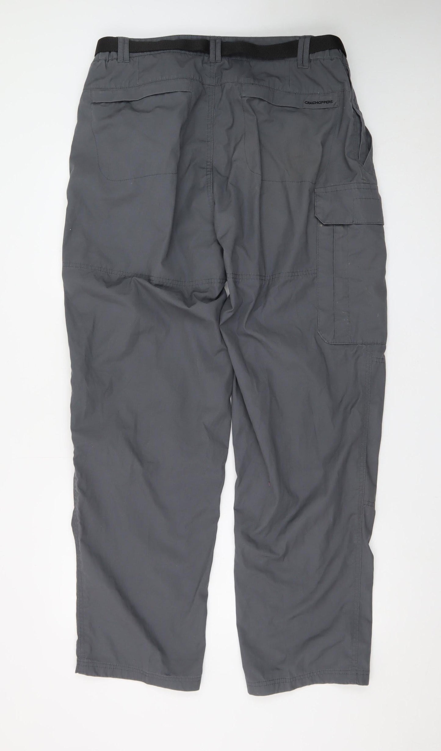 Craghoppers Men’s Grey Cargo Trousers 38in Belted Quick Dry Outdoor