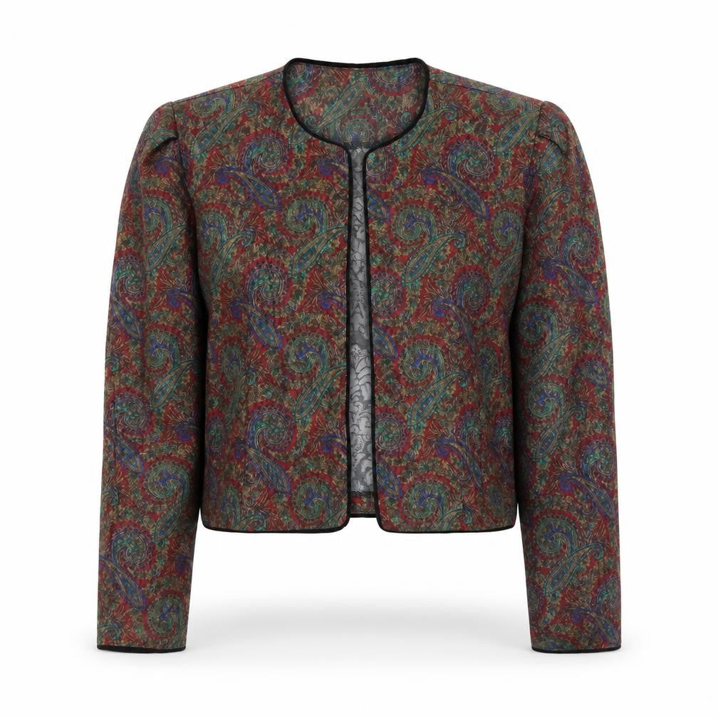Nilani Women's Multicoloured Paisley Woven Suit Jacket Size 12