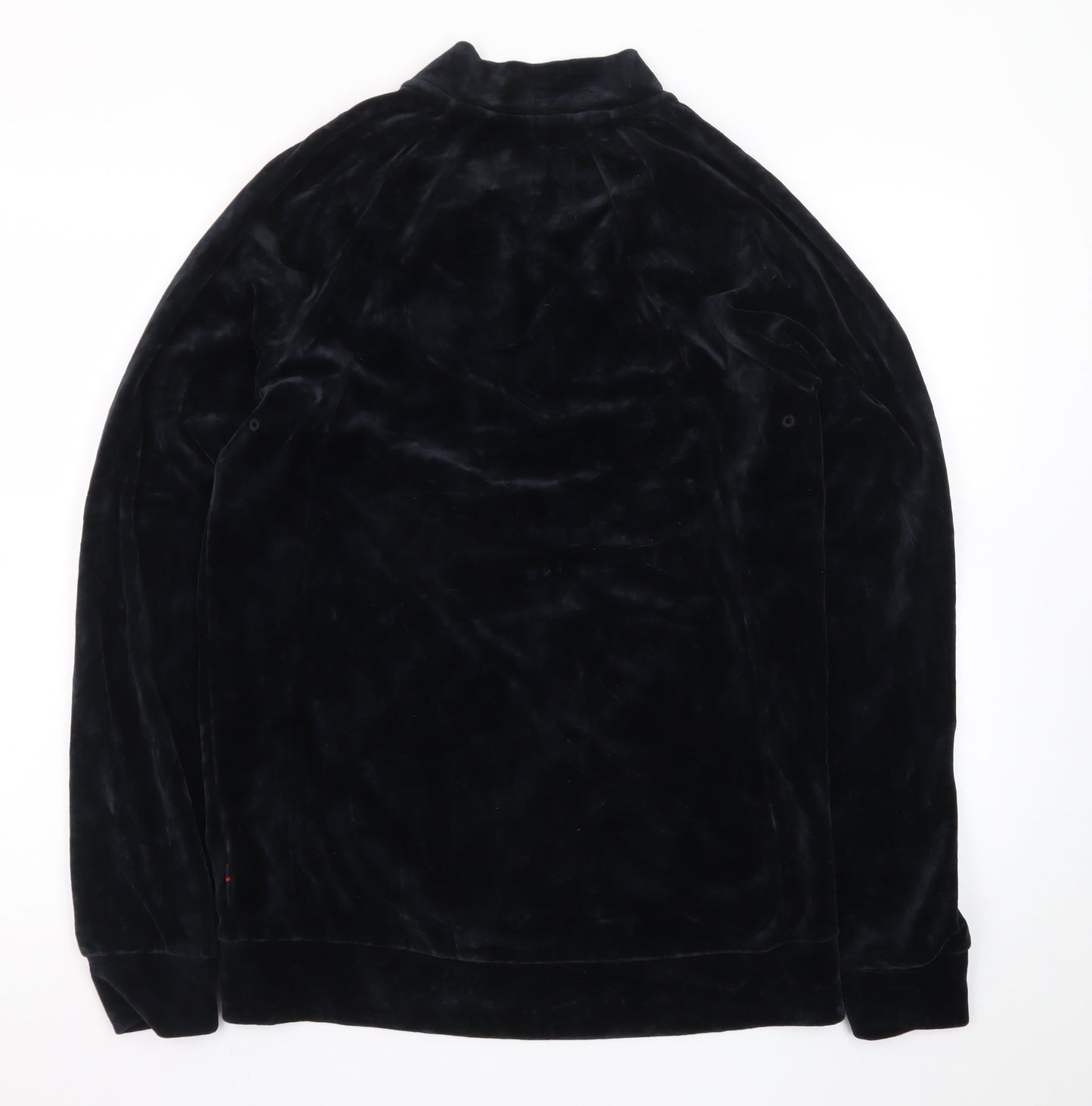 Jordan Men’s Black Velvet Bomber Jacket Size S Full Zip Logo