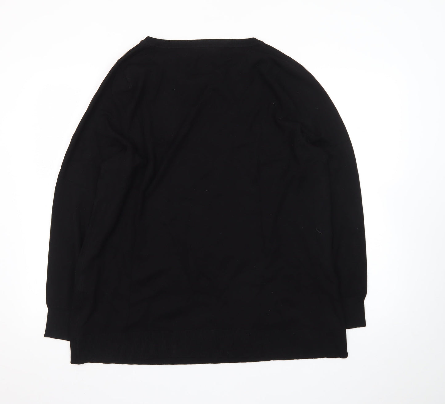 Evans Womens Black Size 18 Rhinestone Star Pullover Jumper