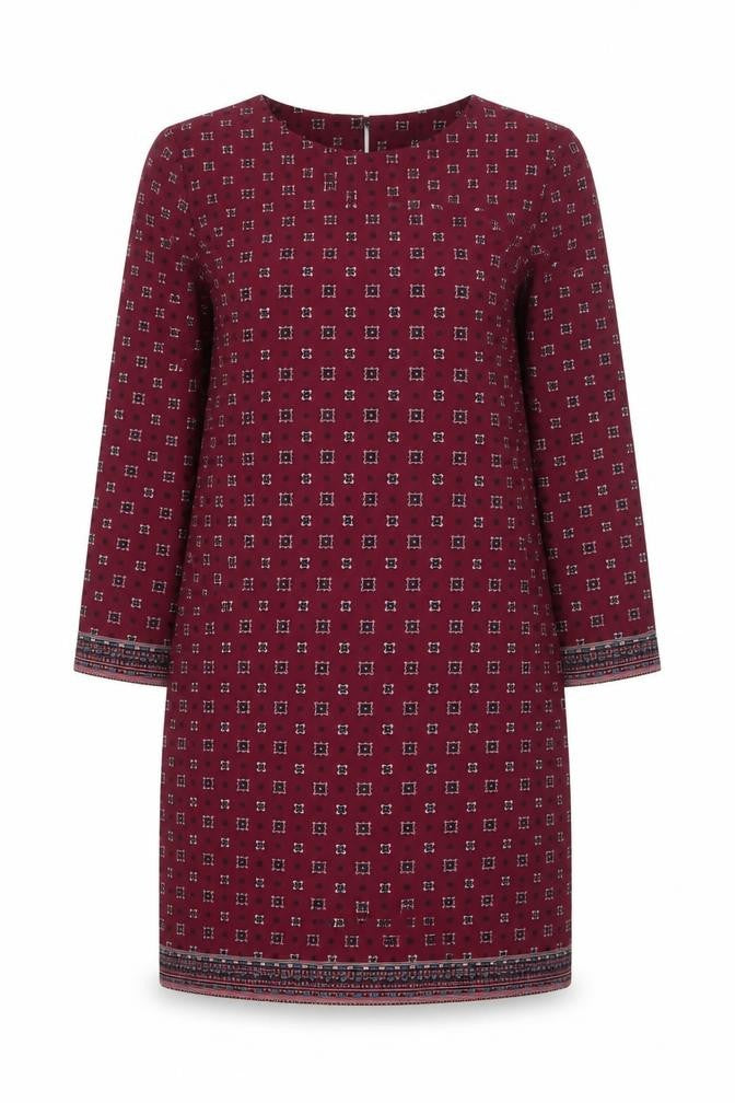 Darling London Women's Red Geometric Shift Dress Size 8