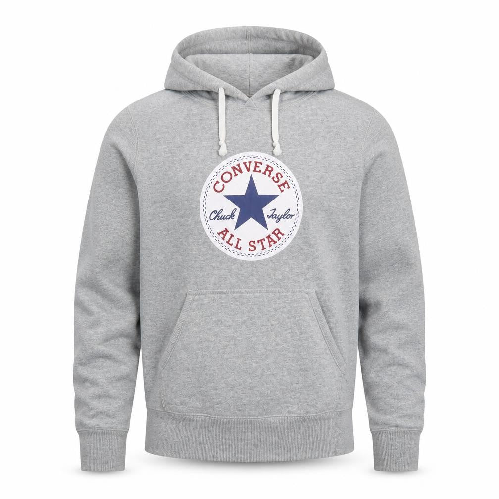 Converse Men's Grey Pullover Hoodie Small Graphic All Star Logo