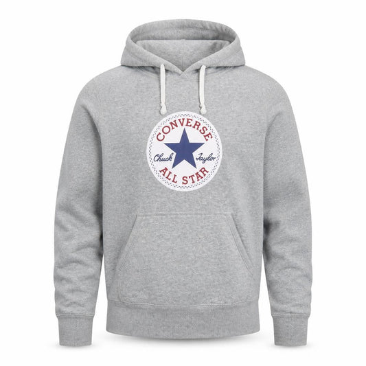 Converse Men's Grey Pullover Hoodie Small Graphic All Star Logo