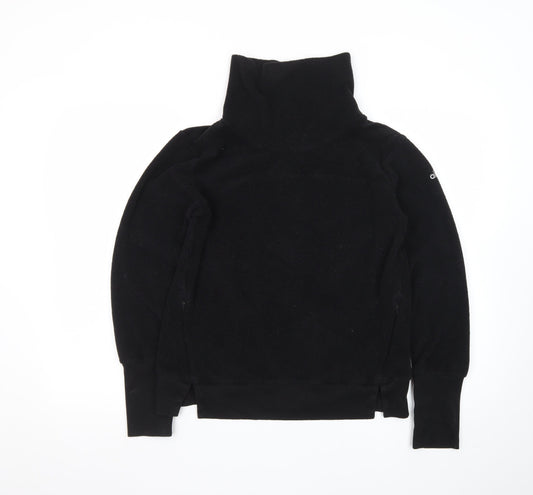 Alo Yoga Women's Black Roll Neck Fleece Jumper Size S