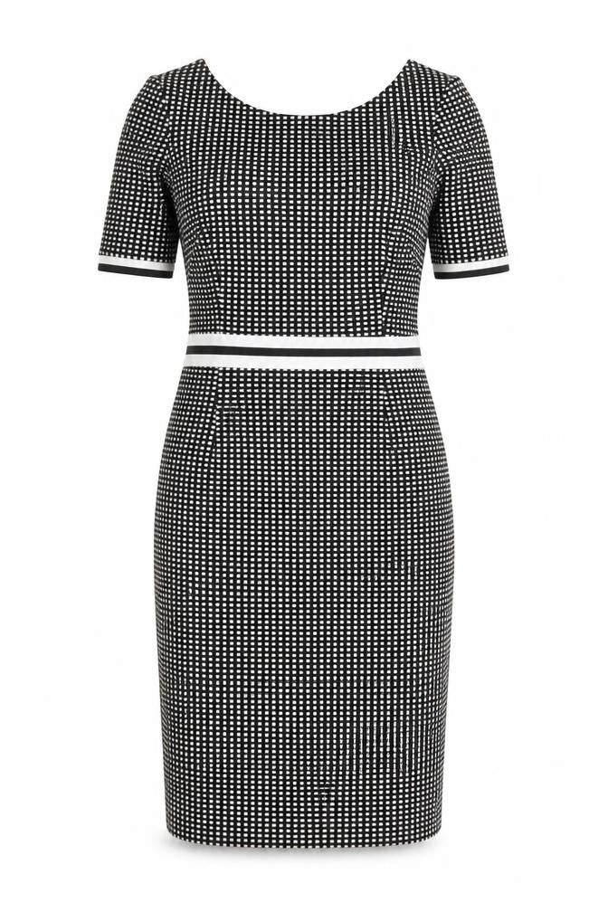 Next Women’s Black Check Bodycon Knee Length Dress Size 10
