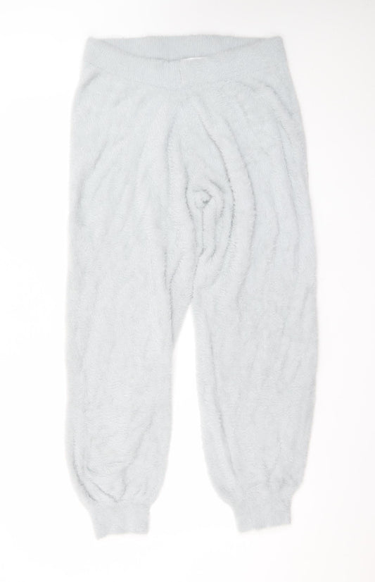 Marks and Spencer Womens Grey Fluffy Jogger Trousers M Regular