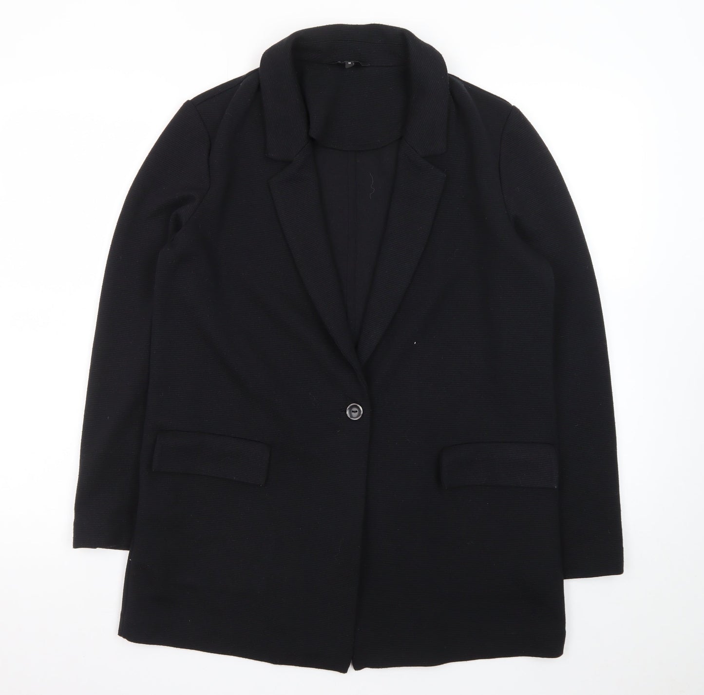Next Women Black Size 10 Blazer Jacket Single-Breasted Classic