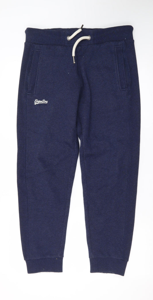 Superdry Men's Navy Jogger Sweatpants M Regular Fit Casual