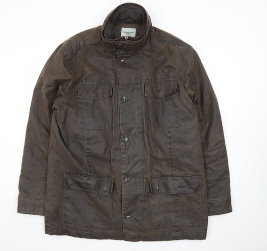 Greenwoods Men’s Brown Waxed Cotton Outdoor Jacket L