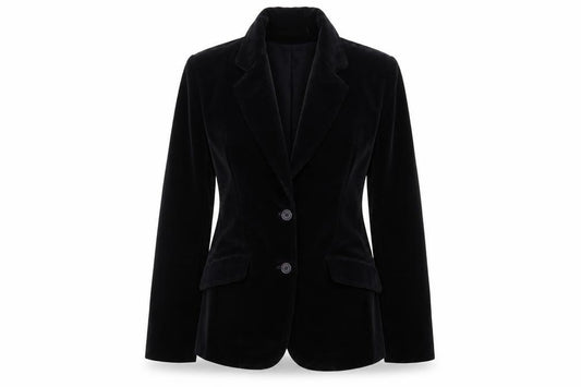Sears Women’s Black Velvet Blazer Size 10 Classic Mid-Length