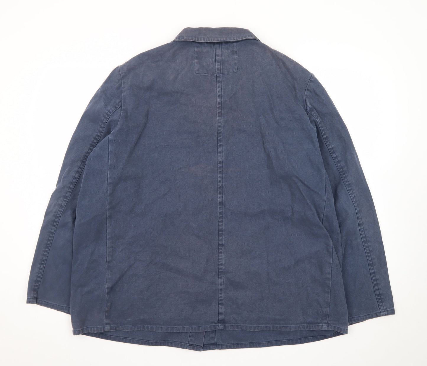 Seasalt Cornwall Women's Blue Cotton Button Casual Jacket Size 20