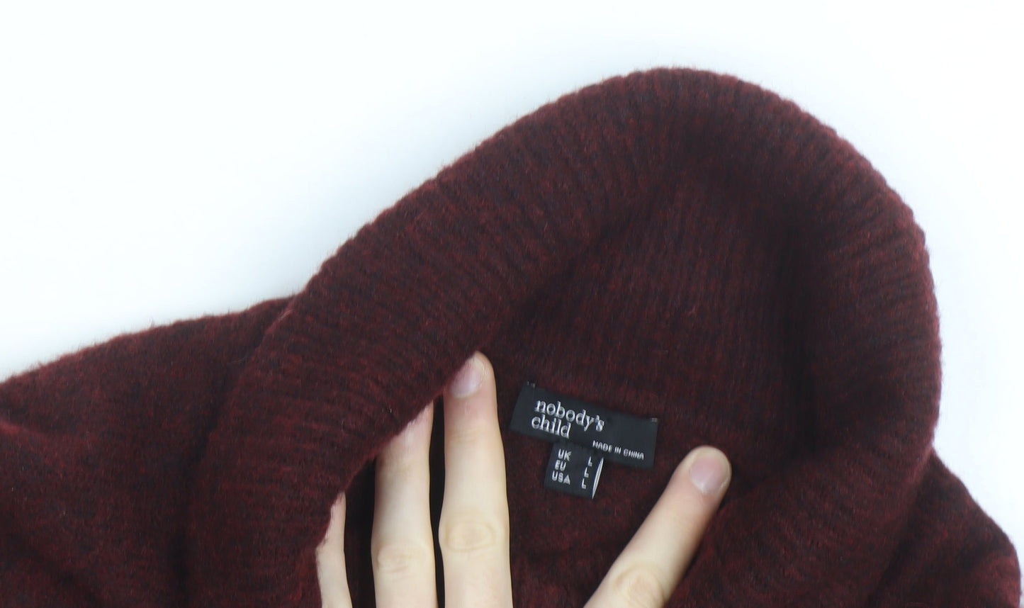 Nobody’s Child Women Brown Roll Neck Knit Jumper L