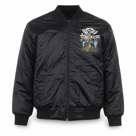 Zip It London Men's Black Bomber Jacket Size S Western Line Dancing Embroidered